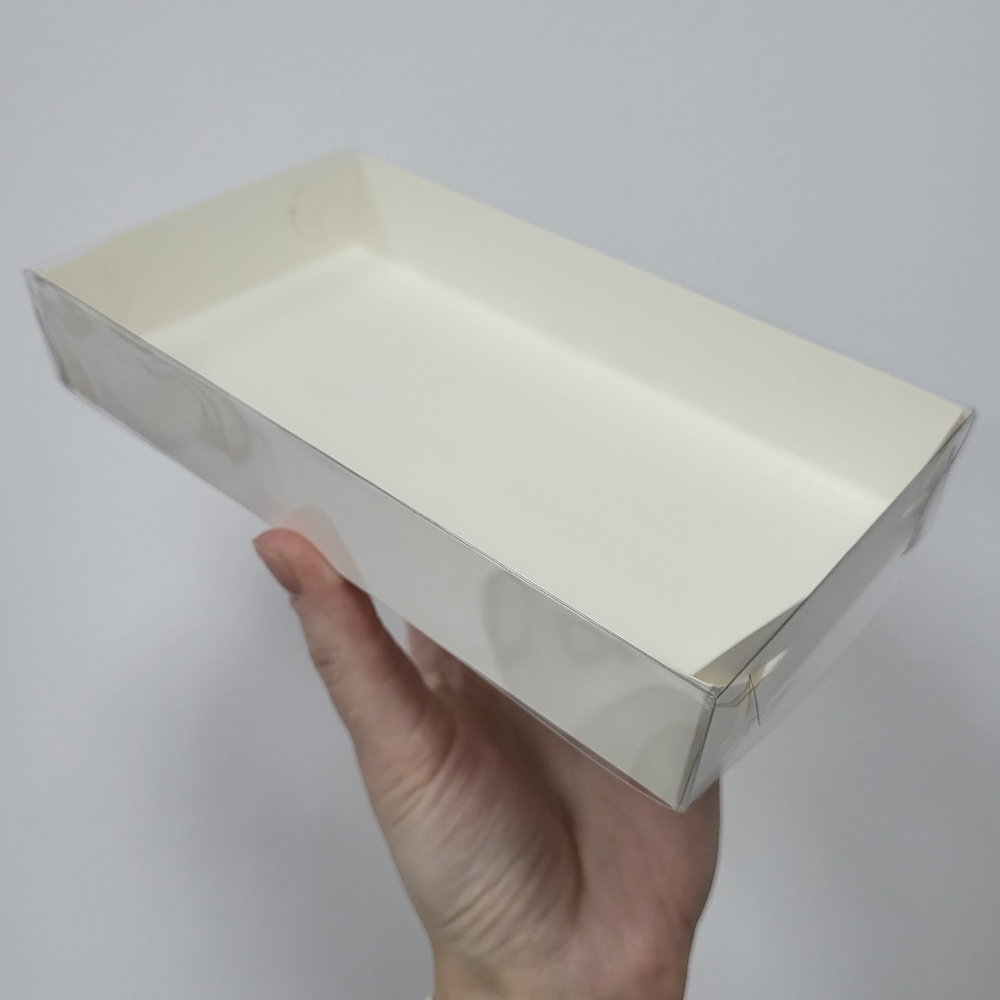 Коробка 18*10*3 см с Белая (ровный край)