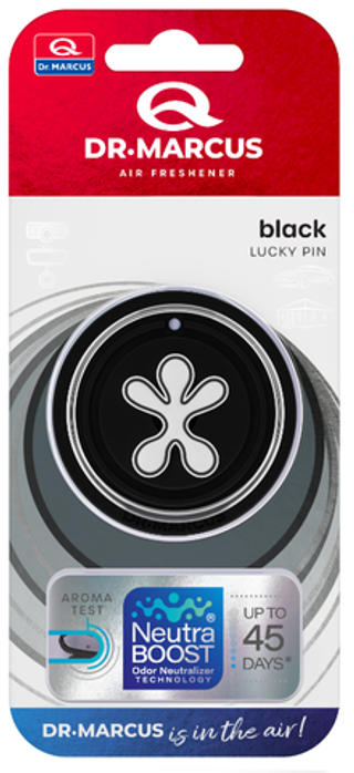 Ароматизатор-игрушка Dr Marcus Lucky Pin - Black\Черный лед