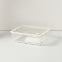 Контейнер для запекания и хранения с вакуумным эффектом Vacuum Glass, 2,6 л, молочный