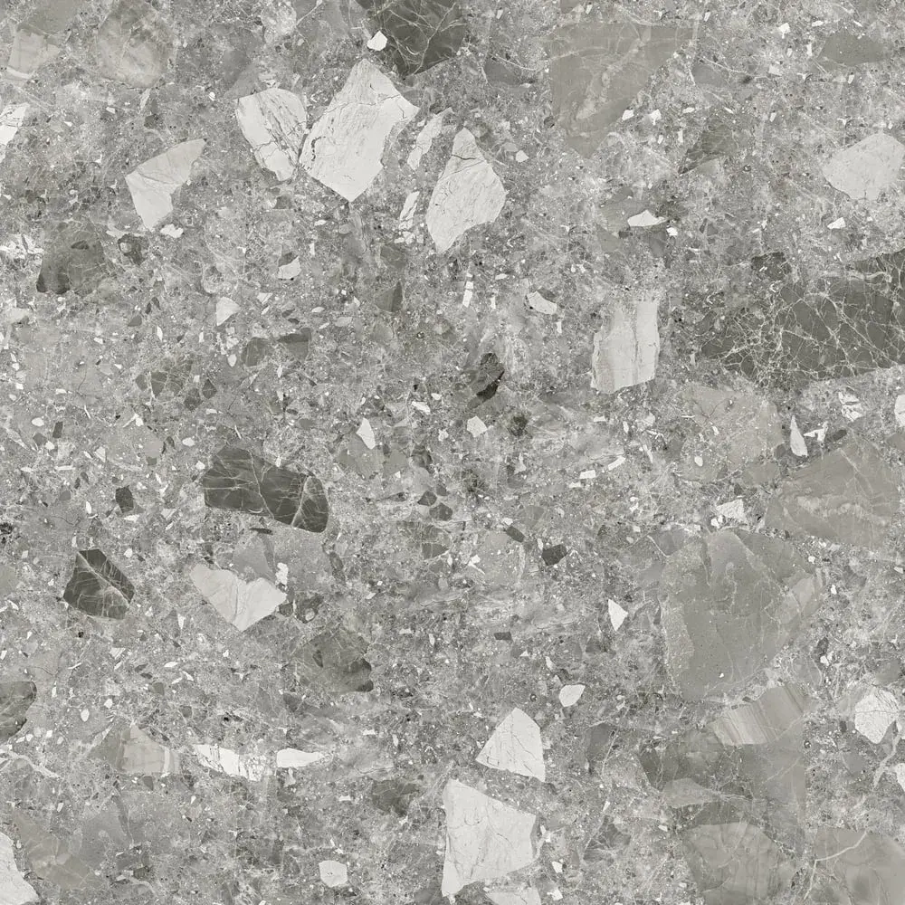 Керамогранит Alma Ceramica GFU04STE70R Steel rock 60x60 серый сахарный под терраццо