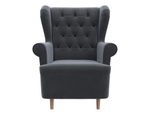 Кресло Торин Люкс, Серый, Велюр, 108497