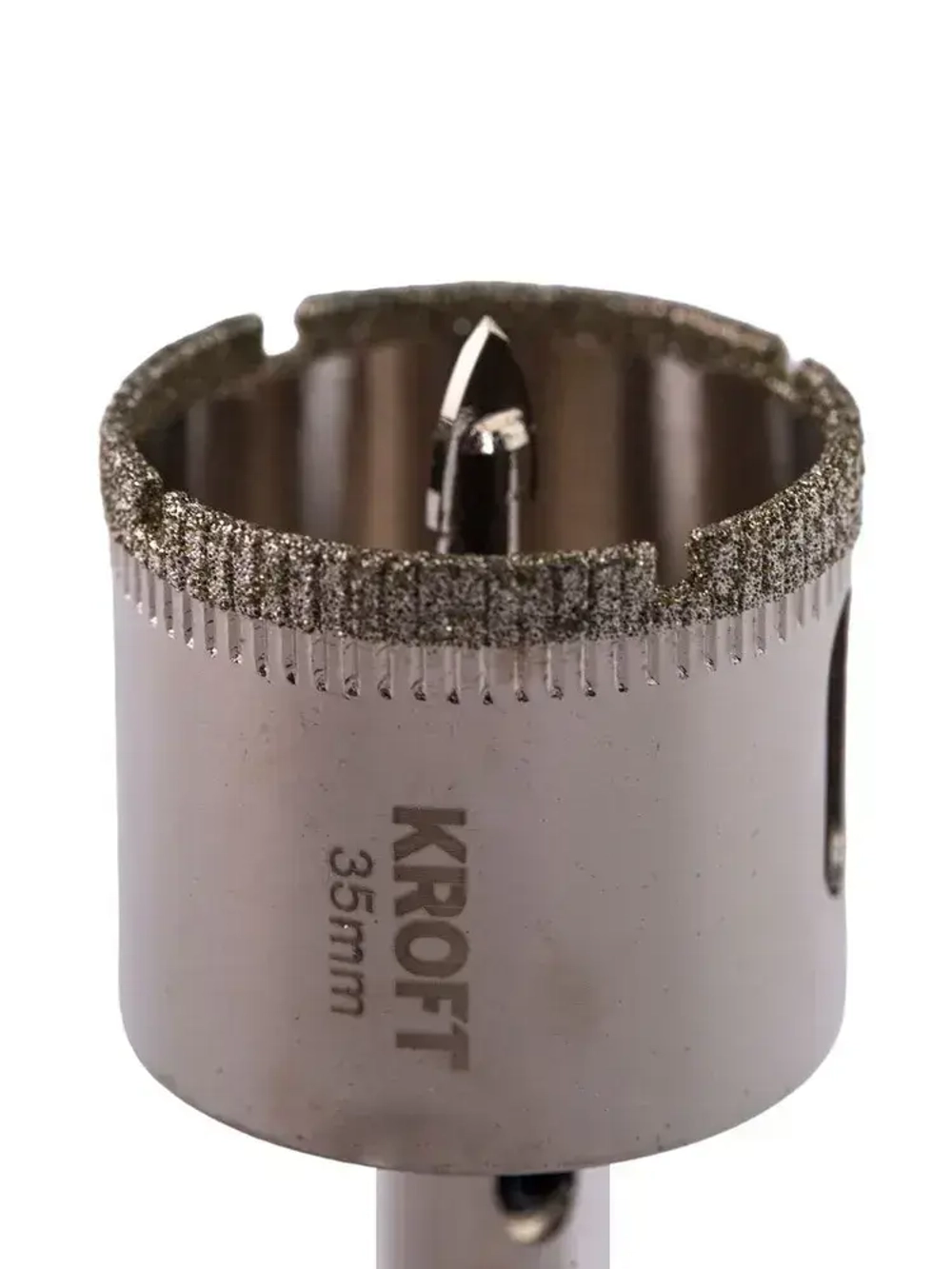 Коронка алмазная 35 мм по керамике цилиндричиский хвостовик KROFT