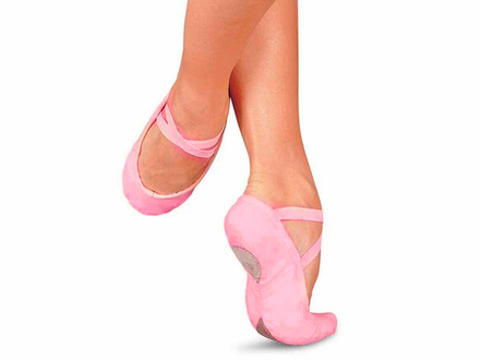 Балетки (ткань+кожа) , цвет - розовый. Размер 24