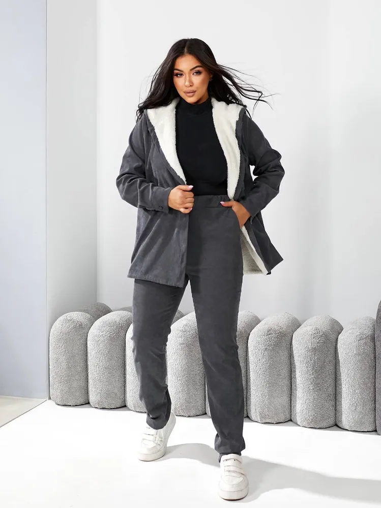 Костюм с мехом УК-5375-2 Фабрика Моды