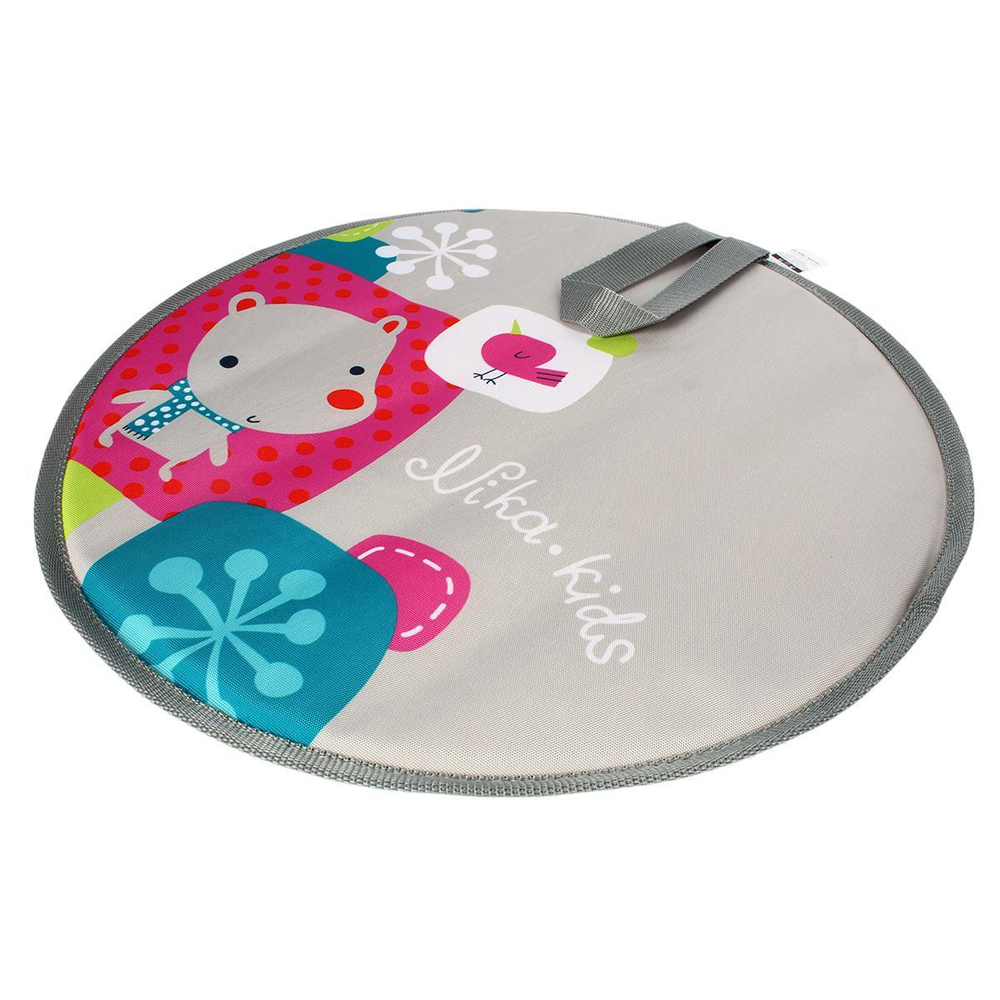 Ледянка мягкая диаметр 450 мм с рисунком, Коллаж-Мишка