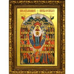 Собор Святых Покровителей Российского Воинства. Икона на холсте