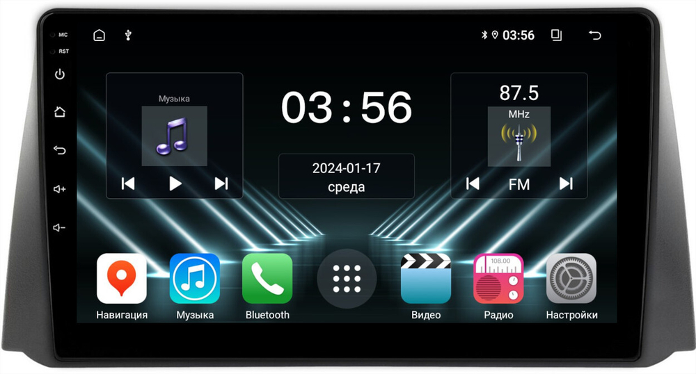 Магнитола для УАЗ Патриот Пикап Профи 2016+ (рамка тип 2) - FarCar DX9-9001F2 монитор 9" IPS на Android 13, 4+64Гб, CarPlay