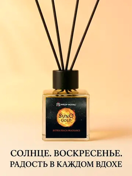 Диффузор Prof-Royal Suno Gold Bitter Peach, для дома и офисов, аромат восточный, жидкость, 100мл