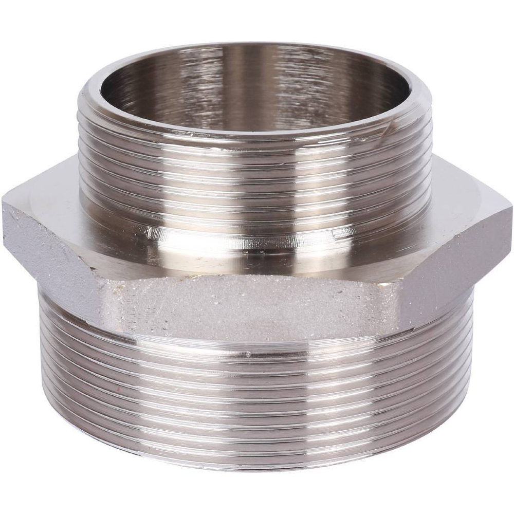 Ниппель STOUT переходной никелированный 2 1/2"x2" НР/НР