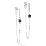 Серьги Coeur de Lion Black-Silver 5076/21-1317