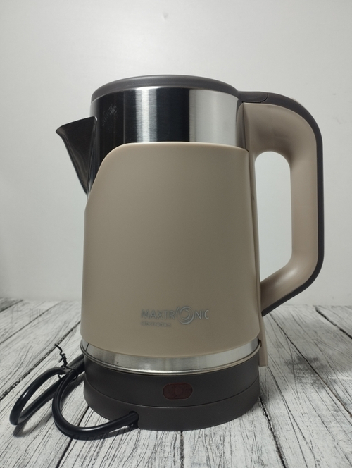 Чайник 2,0л нерж двойные стенки Maxtronic Бежевый 1800Вт 508 MAX