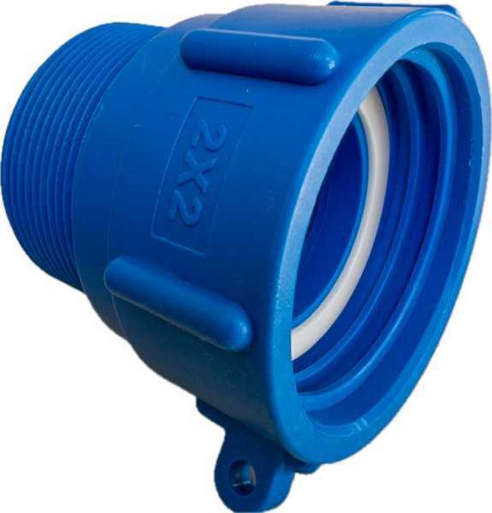 Крышка крана еврокуба внутренняя резьба S60x6 и наружная резьба 2"