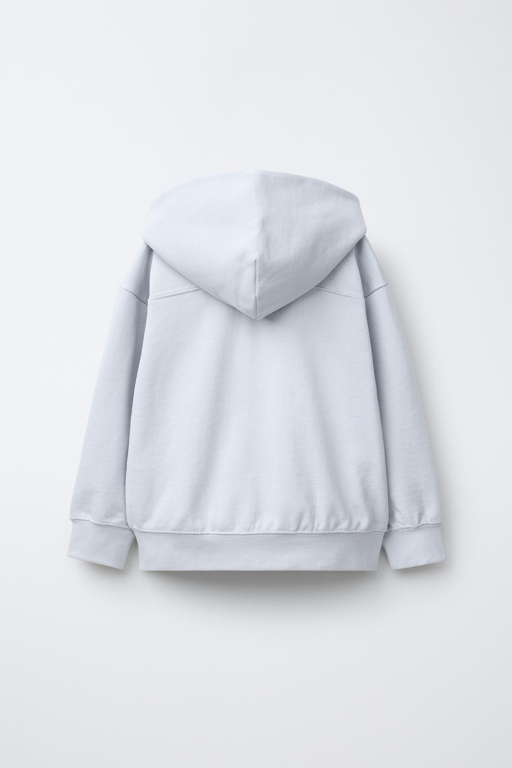 ZARA ХУДИ С МОЛНИЕЙ И НАДПИСЬЮ, СВЕТЛО-СЕРЫЙ