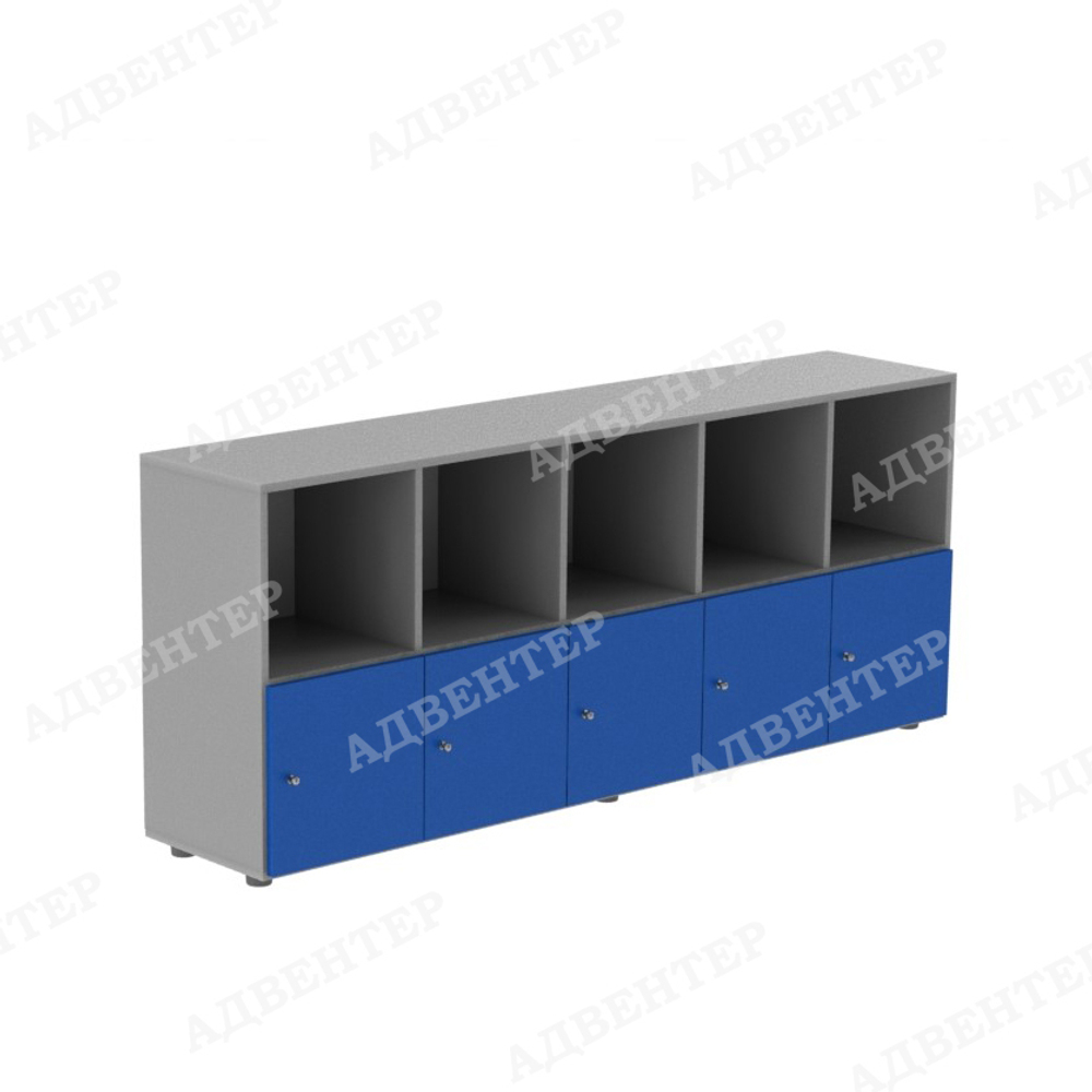 Стеллаж горизонтальный 10 с дверцами