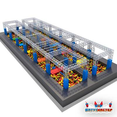 Детский ниндзя парк «Маленькие ниндзя», 22×8×3 м