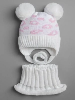 Зимняя шапка для девочки и снуд