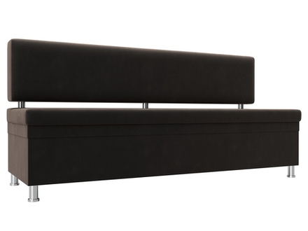 Диван кухонный прямой Стайл, Коричневый, Велюр, 111639