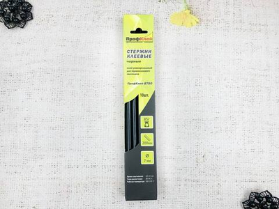 Клеевые стержни, d 7 мм, L 20 см, чёрный