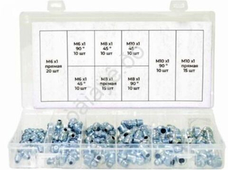 Набор пластик кейс  МАСЛЕНОК-пресс (9вид:прям,уг45,уг90) 110шт 86400