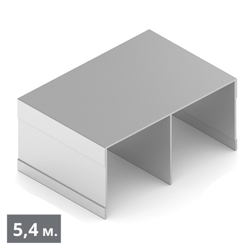 ЭКО Направляющая верхняя двухполозная (5,40 м) хром матовый (AL) (AE0492) Aristo (Акция)