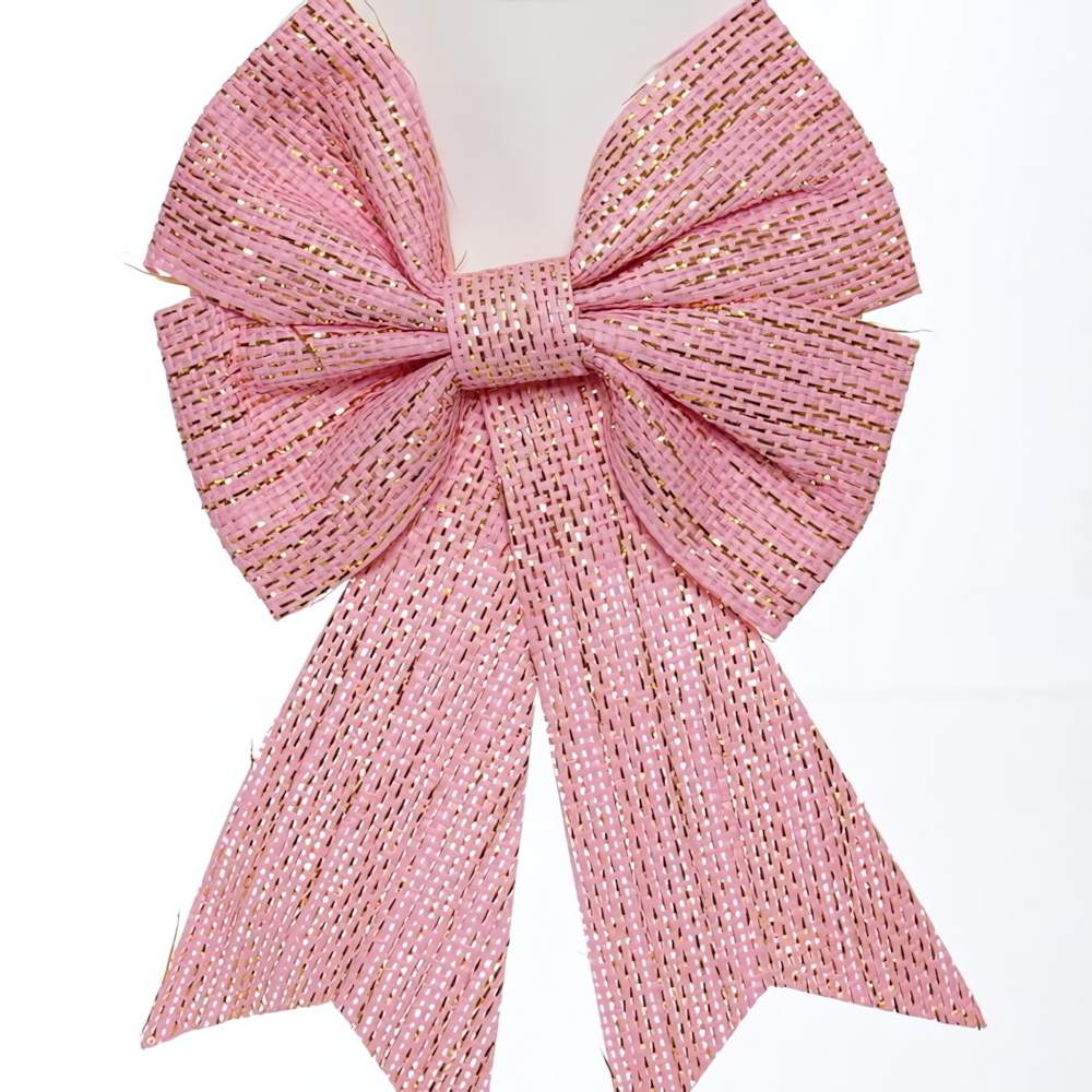 Бант на ёлку «Шик» 16*23 см, Розовый