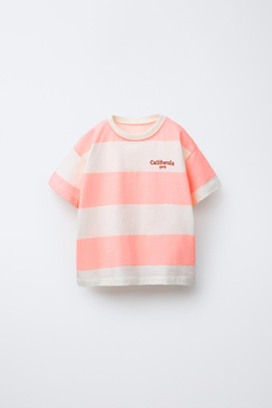 ZARA ФУТБОЛКА С НАДПИСЬЮ, ЭКРЮ