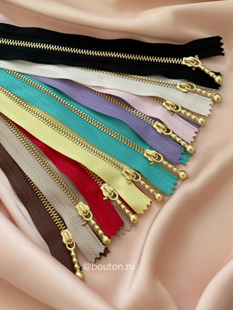 Молния бежевая золото 20 см