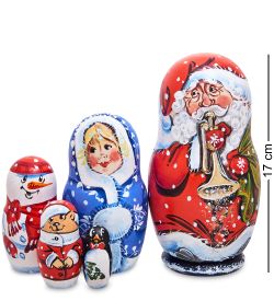 Народные промыслы МР-13/ 4-G Матрешка 5м «Семейка Деда Мороза»
