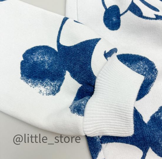 Комплект из футера "Микки Маусы" синий/белый