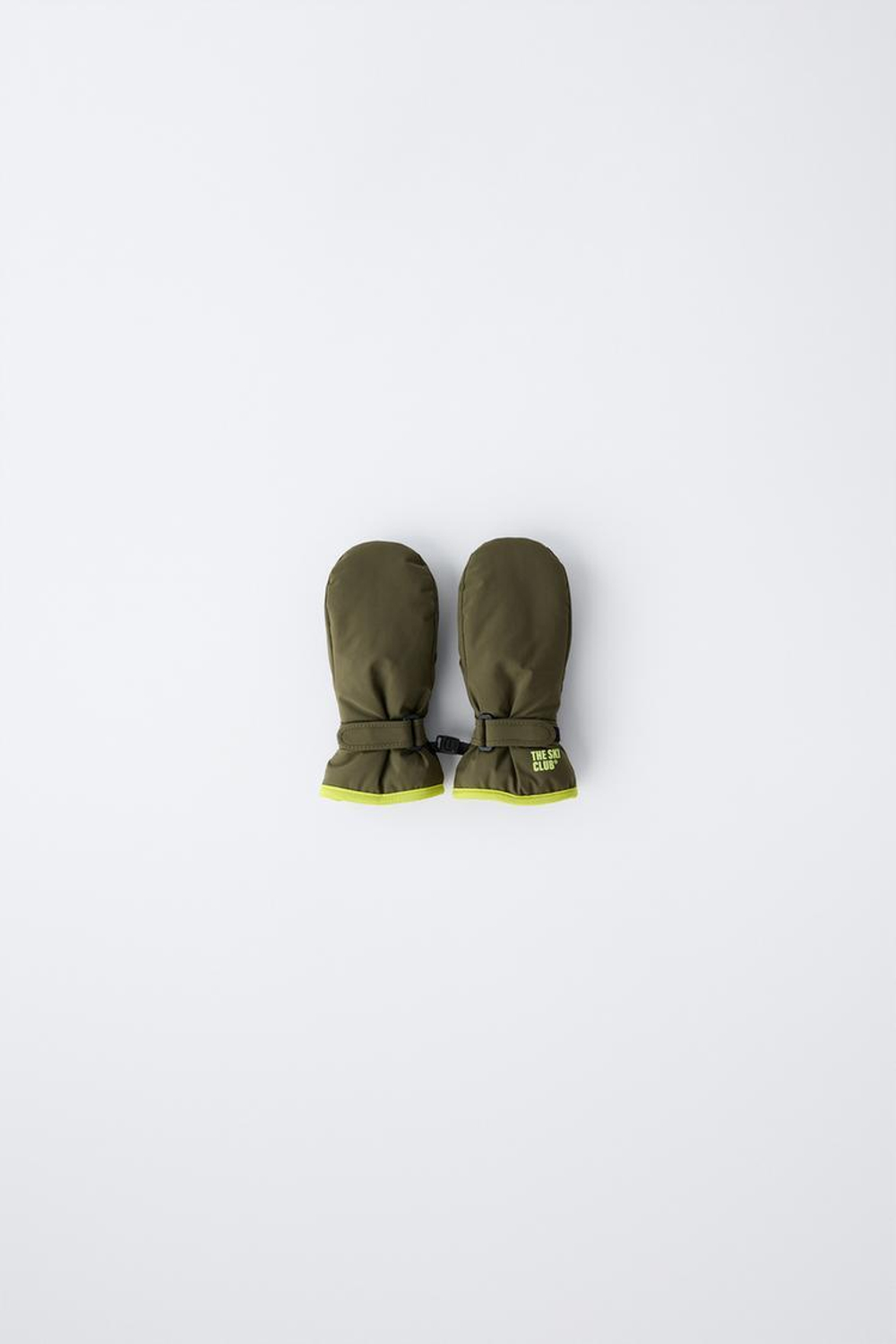 ZARA ВЕТРОЗАЩИТНЫЕ ВАРЕЖКИ SKI COLLECTION, ХАКИ