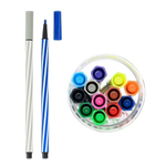 Фломастеры Basir, серия "Лисёнок", разноцветные, с винтовой полоской на корпусе, набор 12 цветов