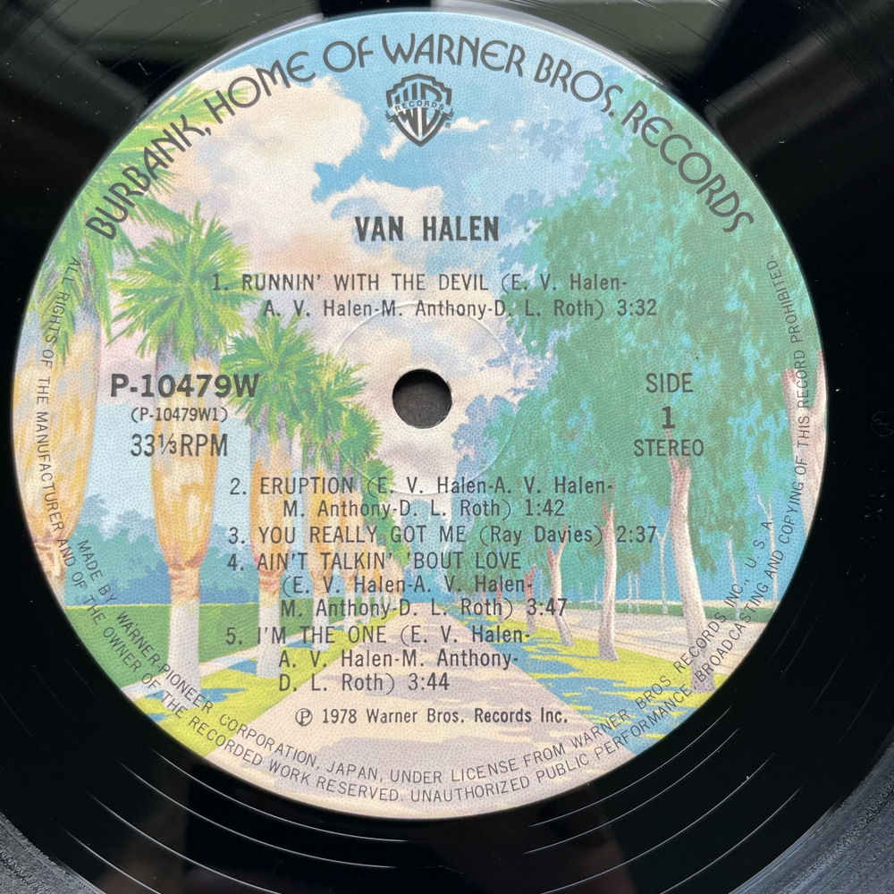 Винтажная виниловая пластинка LP Van Halen (Япония 1978) (Без Оби)