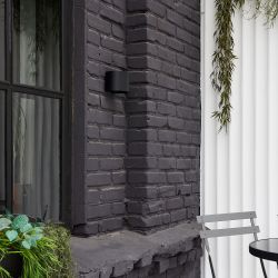 ULU-S56B-2x3W-3000K+4000K+6000K IP65 BLACK Светильник светодиодный уличный. Архитектурный накладной. С переключателем цвета свечения. Теплый3000K-Белый4000K-Дневной6000K. Корпус черный. TM Uniel