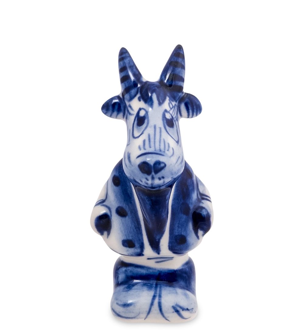 ГЛ- 984 Фигурка «Козел» (Гжельский фарфор)