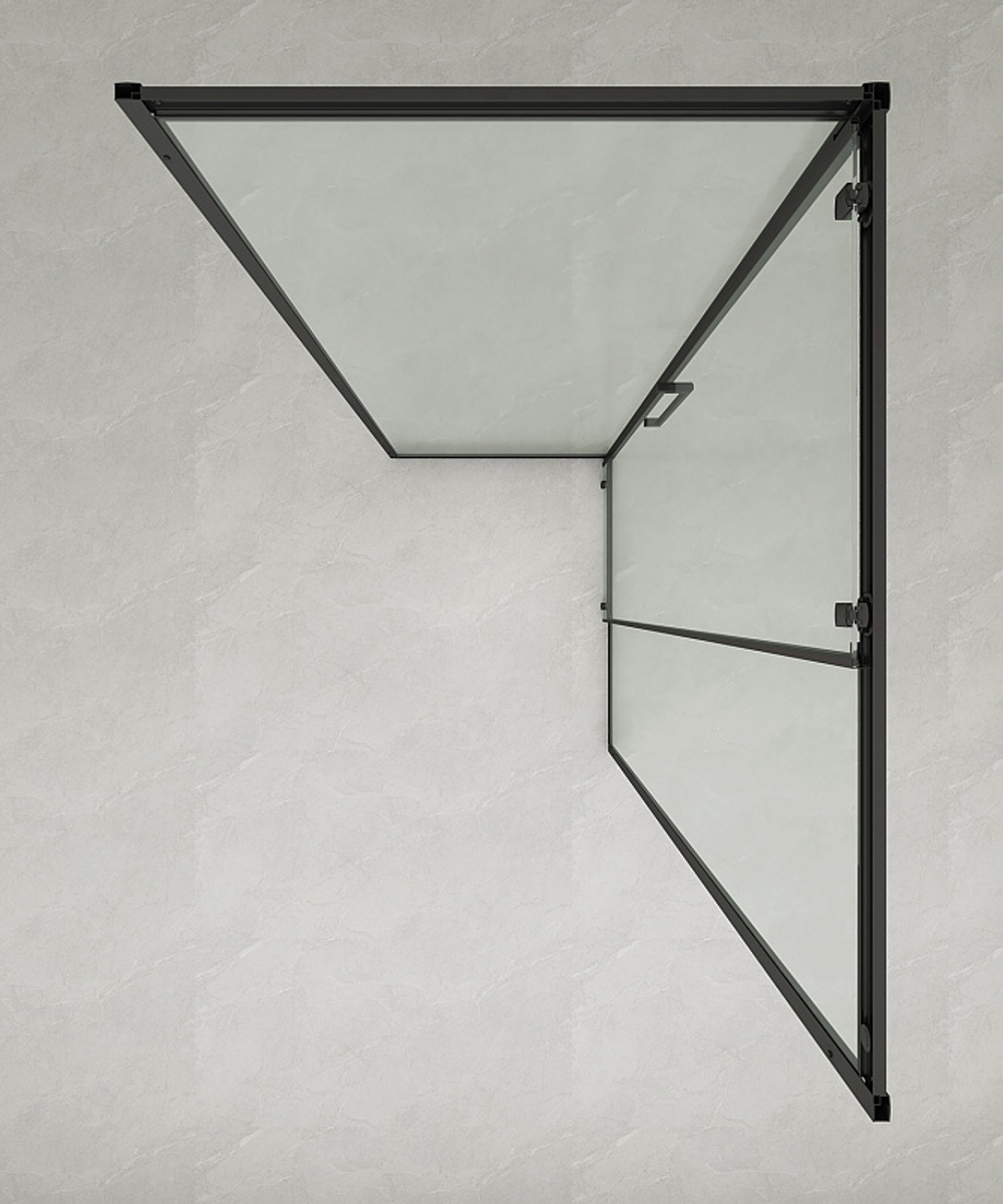 Душевое ограждение Loranto 120x80x190 раздвижная дверь, универсальная, прозрачное стекло 6 мм, профиль серый матовый (CS-AB02GG-128)