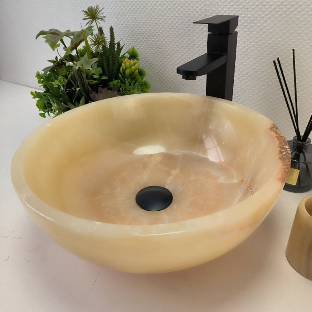 Раковина из оникса Bowl Yellow TinLip BO-62966 40*40*15 140