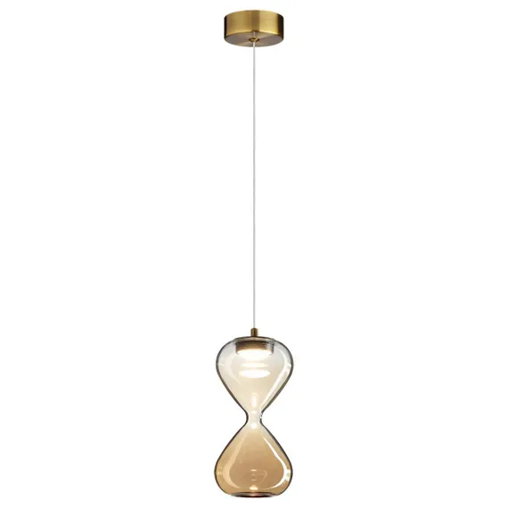 5093/4L PENDANT ODL25 415 античн.бронза/прозрачн./янтарный градиент/металл/стекло Подвес LED 4W 4000K 388Лм GLESSI