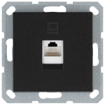Интернет-розетка RJ45 с накладкой, цвет Антрацит