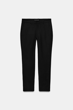 ZARA БРЮКИ КАПРИ С НИЗКОЙ ПОСАДКОЙ — ZW COLLECTION, ЧЕРНЫЙ