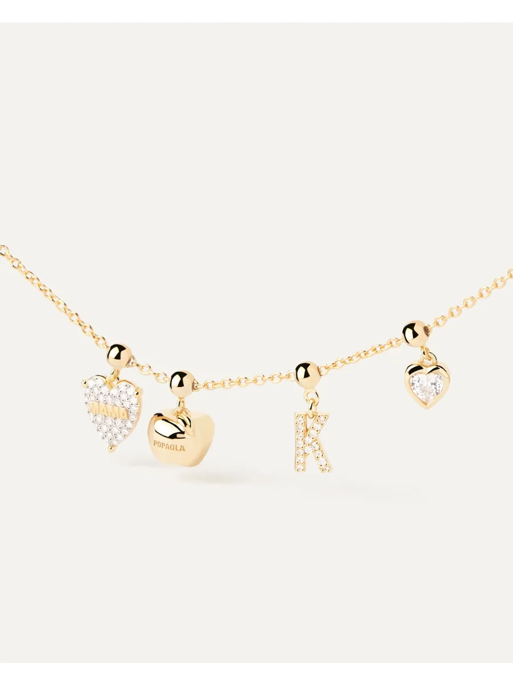 Подвеска-шарм Mama heart серебро 925 пробы покрытое золотом