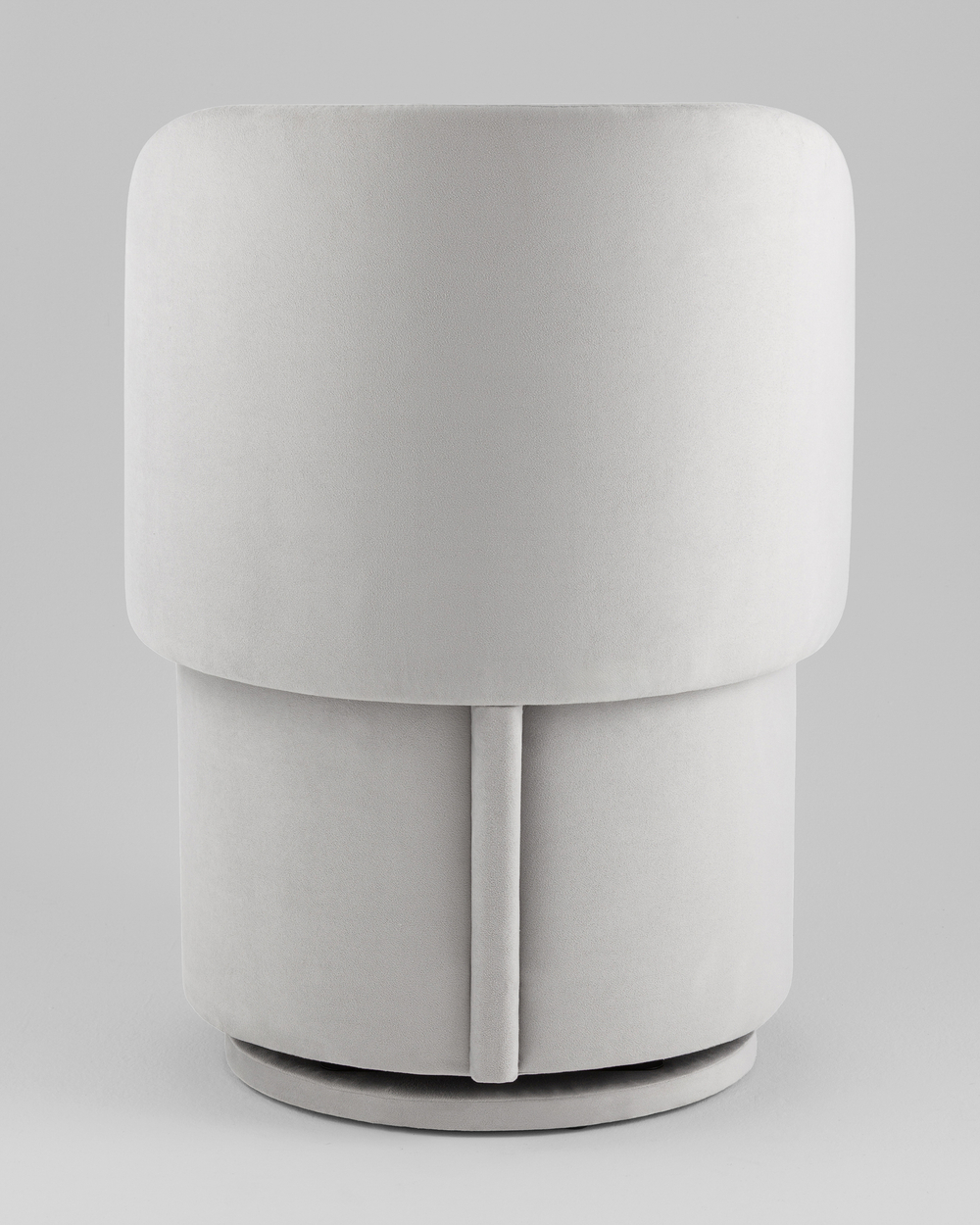 Пуф-трансформер Таунсвилл вращающийся с ящиком велюр светло-серый