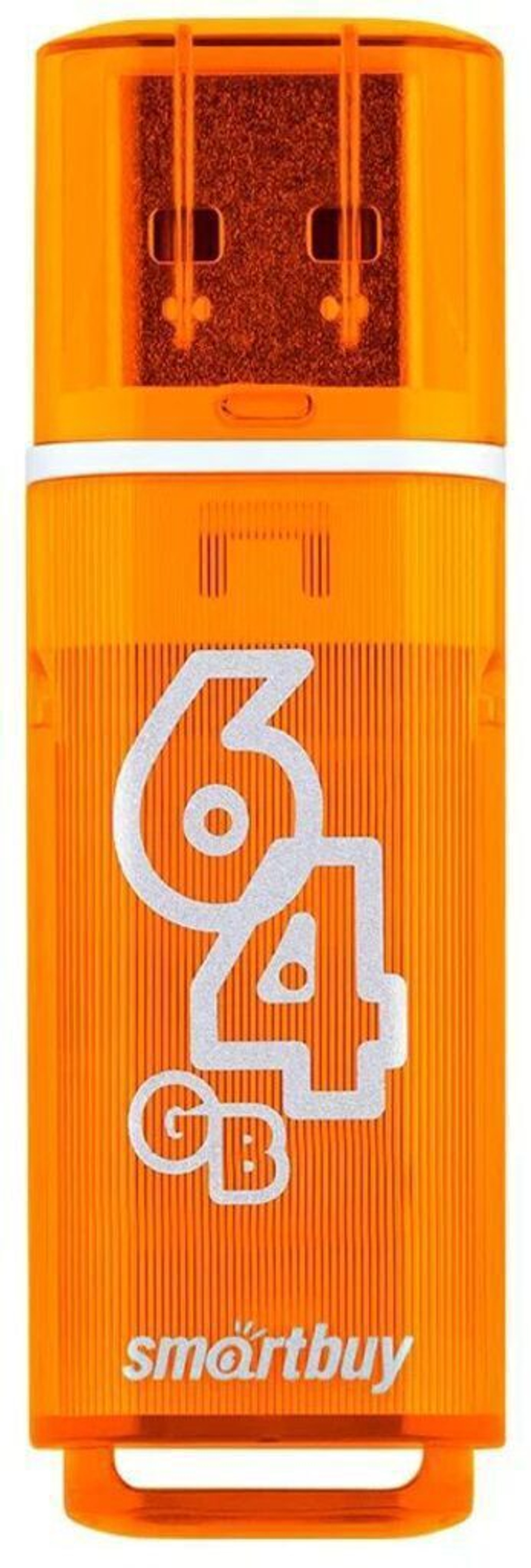 Флеш-драйв 64 GB USB 2.0 Smartbuy Glossy series Orange