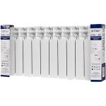 Радиатор биметаллический STOUT TITAN 350 - 10 секций (подключение боковое, цвет белый)