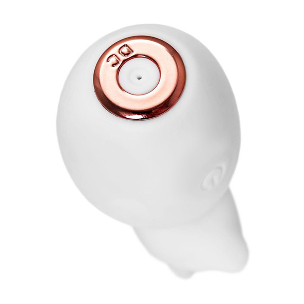 Белый клиторальный стимулятор 7,5см Штучки-дрючки Mr.Bear