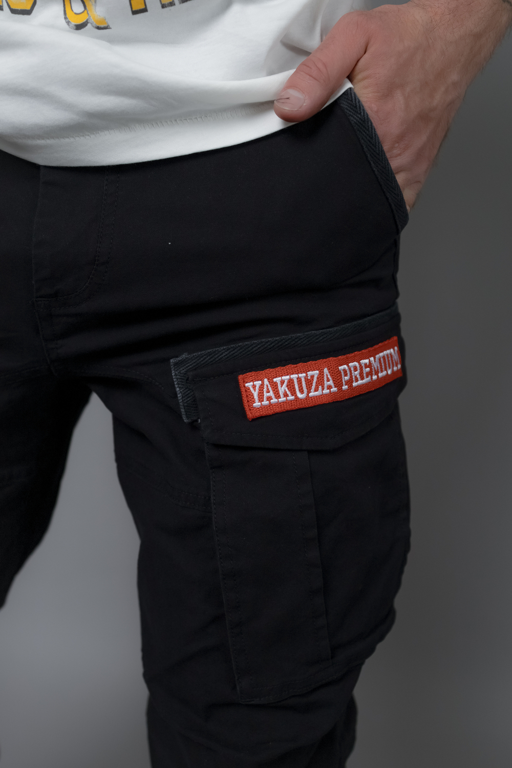 Карго брюки черные Yakuza Premium 3750