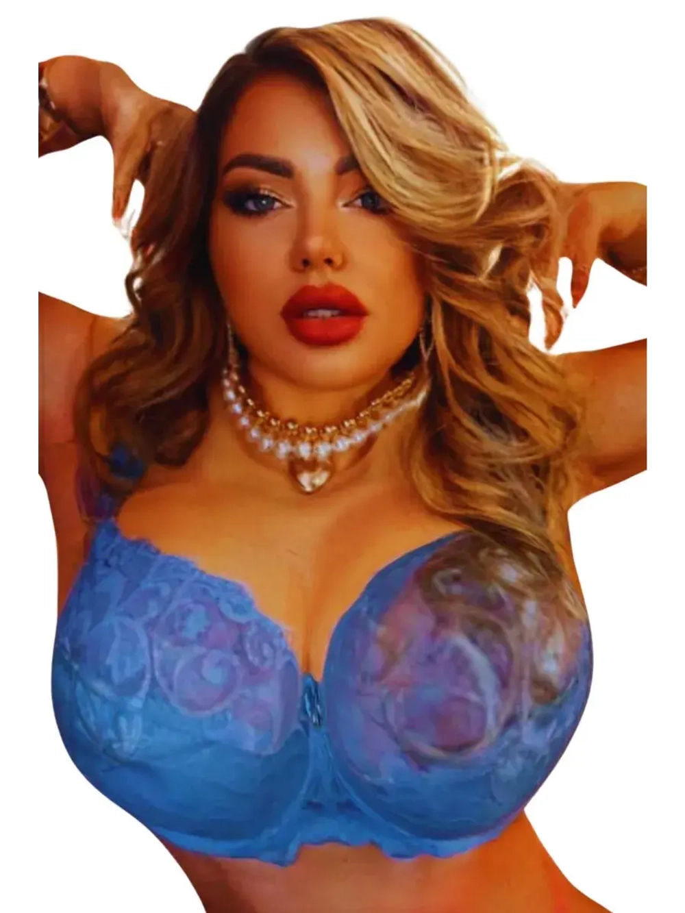 Франзуская модель бюстгальтера большие размеры FGi ажурный