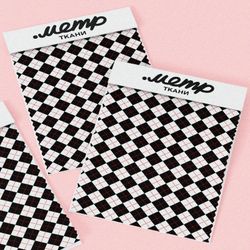 Ткань кулирная гладь шахматная доска