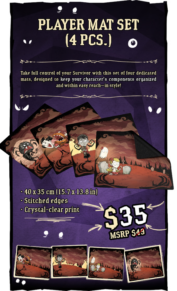 [Предзаказ] Don&#39;t Starve Player Mats Set (4 pcs.)