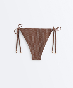 OYSHO Трусики-бикини в горошек, светло-коричневый