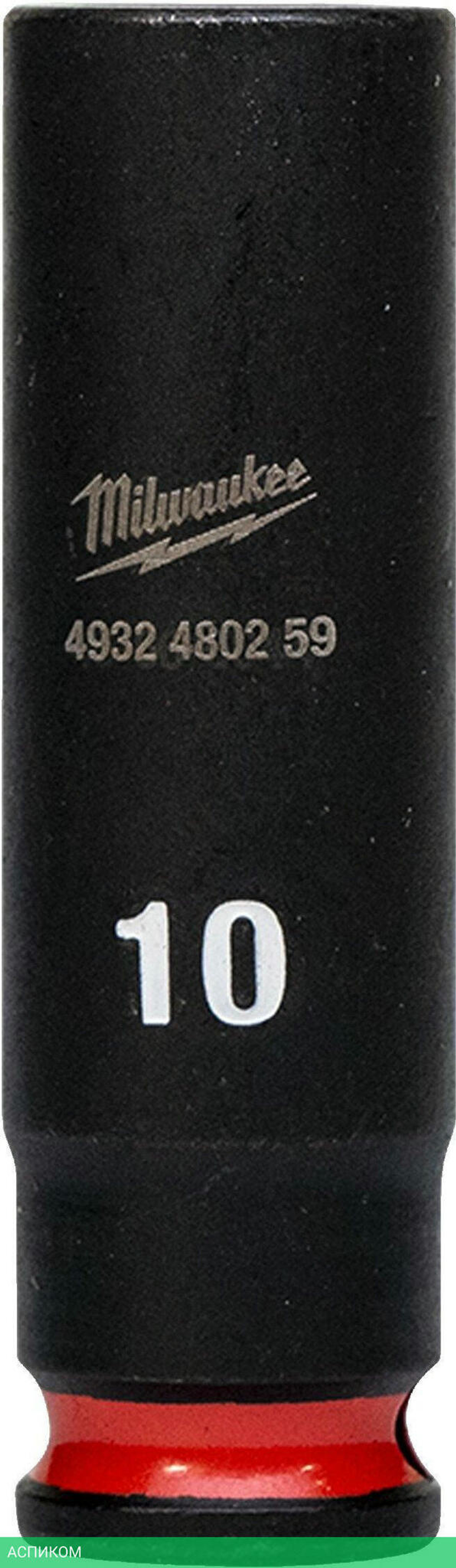 Головка ударная Milwaukee Shockwave 1/4" 10мм (4932480259)